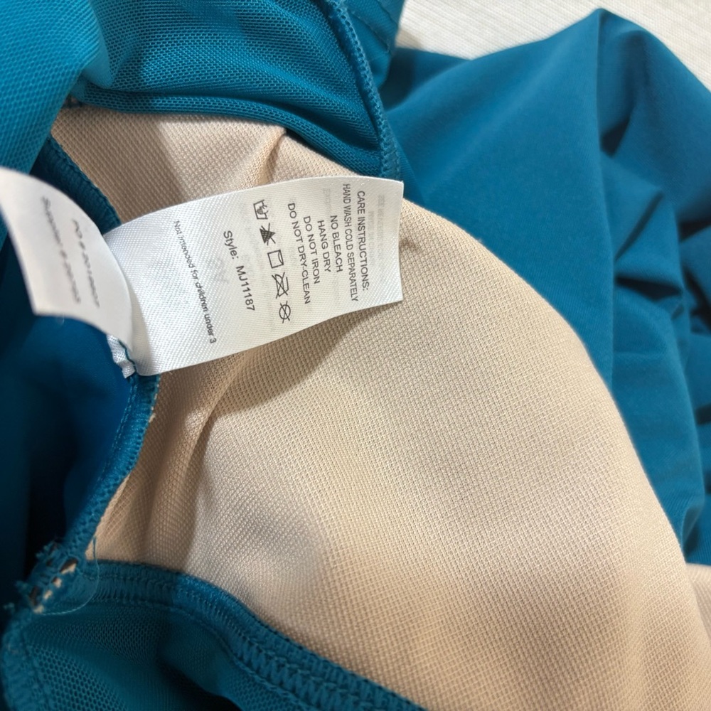 Balera Dance Costume Teal Culotte Unitard with Mesh MJ11187 Adult Small Medium - Picture 7 of 9